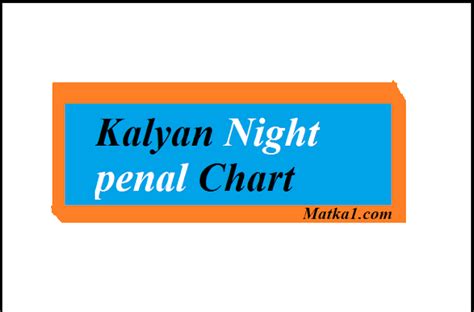 kalyan night penal chart